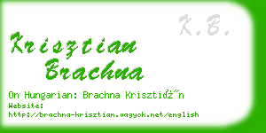 krisztian brachna business card